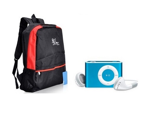 India Desire : Askmebazaar Loot Deal : Buy Shuffle Clip On Mini MP3 Player & Get Free Stylish College Back Pack Bag AT Rs. 349 From Askmebazaar